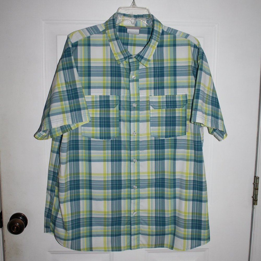 Columbia Omni wick s/s plaid shirt XL
